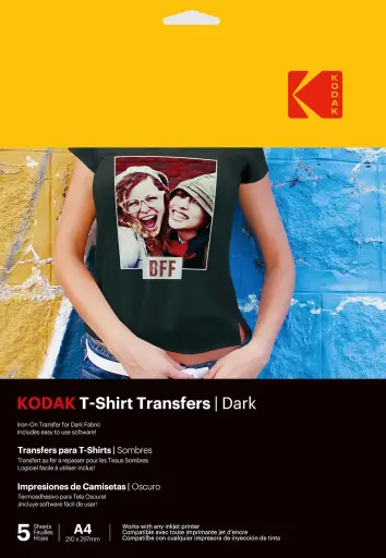 Kodak Dark T-Shirt Transfers A4 300g 5 sheets